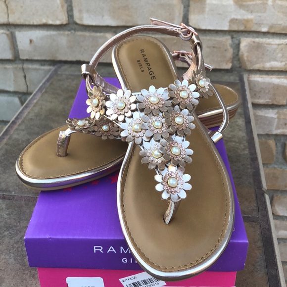 Rampage Girls Other - NEW Rampage Girls Sandals Brianna Rose Gold Sz 5 M  (sizes 2 & 4 also Available)